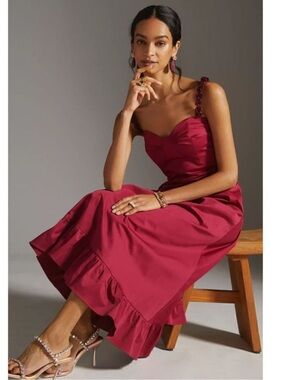 Anthropologie Hutch Floral Strap-Hem Maxi